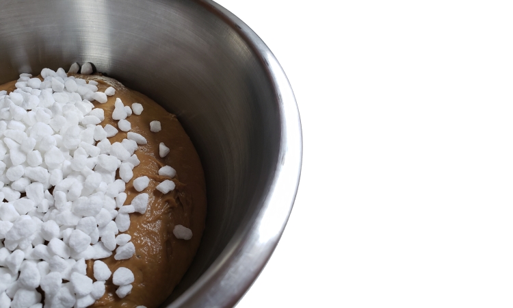 Coffee infused Liege waffle dough