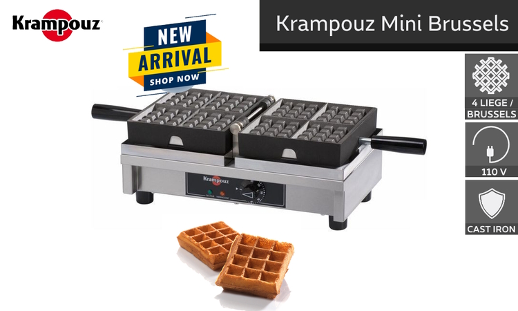 Krampouz Mini Brussels Waffle Maker (Hatco: KWM18-MBR43515)